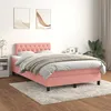 Image de Sommier À Lattes De Lit Avec Matelas Rose 120x200 Cm Velours Vidaxl