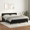 Image de Sommier À Lattes De Lit Avec Matelas Noir 180x200 Cm Velours Vidaxl