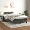 Image de Sommier À Lattes De Lit Et Matelas Gris Foncé 120x200cm Velours Vidaxl