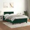 Image de Sommier À Lattes De Lit Et Matelas Vert Foncé 120x200cm Velours Vidaxl