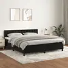 Image de Sommier À Lattes De Lit Et Matelas Noir 160x200 Cm Velours Vidaxl