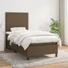 Image de Sommier À Lattes De Lit Avec Matelas Marron Foncé 80x200 Cm Vidaxl