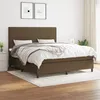 Image de Sommier À Lattes De Lit Avec Matelas Marron Foncé 180x200 Cm Vidaxl