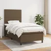 Image de Sommier À Lattes De Lit Avec Matelas Marron Foncé 90x190 Cm Vidaxl