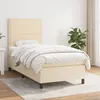 Image de Sommier À Lattes De Lit Et Matelas Crème 90x190 Cm Tissu Vidaxl