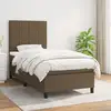 Image de Sommier À Lattes De Lit Avec Matelas Marron Foncé 80x200 Cm Vidaxl