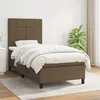 Image de Sommier À Lattes De Lit Avec Matelas Marron Foncé 100x200 Cm Vidaxl