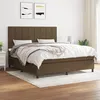Image de Sommier À Lattes De Lit Avec Matelas Marron Foncé 160x200 Cm Vidaxl