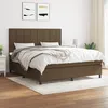 Image de Sommier À Lattes De Lit Avec Matelas Marron Foncé 180x200 Cm Vidaxl