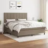 Image de Sommier À Lattes De Lit Avec Matelas Taupe 180x200 Cm Tissu Vidaxl