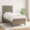 Image de Sommier À Lattes De Lit Avec Matelas Taupe 90x190 Cm Tissu Vidaxl