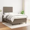 Image de Sommier À Lattes De Lit Avec Matelas Taupe 120x200 Cm Tissu Vidaxl