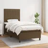 Image de Sommier À Lattes De Lit Avec Matelas Marron Foncé 90x190 Cm Vidaxl