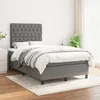 Image de Sommier À Lattes De Lit Avec Matelas Gris Foncé 120x200cm Tissu Vidaxl