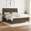 Image de Sommier À Lattes De Lit Avec Matelas Marron Foncé 180x200 Cm Vidaxl