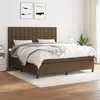 Image de Sommier À Lattes De Lit Avec Matelas Marron Foncé 180x200 Cm Vidaxl