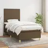Image de Sommier À Lattes De Lit Avec Matelas Marron Foncé 90x190 Cm Vidaxl