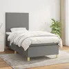 Image de Sommier À Lattes De Lit Avec Matelas Gris Foncé 90x200 Cm Tissu Vidaxl