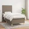 Image de Sommier À Lattes De Lit Avec Matelas Taupe 90x200 Cm Tissu Vidaxl
