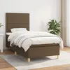 Image de Sommier À Lattes De Lit Avec Matelas Marron Foncé 90x190 Cm Vidaxl