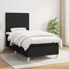 Image de Sommier À Lattes De Lit Et Matelas Noir 80x200 Cm Tissu Vidaxl