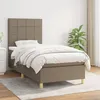 Image de Sommier    Lattes De Lit Avec Matelas Taupe 80x200 Cm Tissu Vidaxl