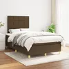 Image de Sommier À Lattes De Lit Avec Matelas Marron Foncé 120x200 Cm Vidaxl