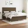 Image de Sommier À Lattes De Lit Avec Matelas Marron Foncé 180x200 Cm Vidaxl