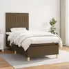 Image de Sommier À Lattes De Lit Avec Matelas Marron Foncé 80x200 Cm Vidaxl
