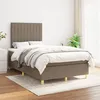 Image de Sommier À Lattes De Lit Avec Matelas Taupe 120x200 Cm Tissu Vidaxl