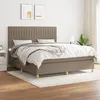 Image de Sommier À Lattes De Lit Avec Matelas Taupe 160x200 Cm Tissu Vidaxl