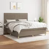 Image de VidaXL Lit à sommier tapissier avec matelas Taupe 160x200 cm Tissu - Modèle 3142509