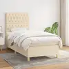 Image de Sommier À Lattes De Lit Et Matelas Crème 90x190 Cm Tissu Vidaxl