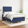 Image de Sommier À Lattes De Lit Avec Matelas Bleu 120x200 Cm Tissu Vidaxl
