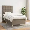 Image de Sommier À Lattes De Lit Avec Matelas Taupe 90x190 Cm Tissu Vidaxl