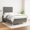 Image de Sommier À Lattes De Lit Avec Matelas Gris Foncé 120x200cm Tissu Vidaxl