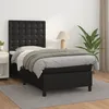 Image de Sommier À Lattes De Lit Avec Matelas Noir 90x200 Cm Similicuir Vidaxl