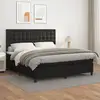 Image de Sommier À Lattes De Lit Avec Matelas Noir 160x200 Cm Vidaxl