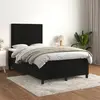 Image de Sommier À Lattes De Lit Avec Matelas Noir 120x200 Cm Velours Vidaxl