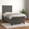Image de Sommier    Lattes De Lit Avec Matelas Gris Fonc © 100x200 Cm Vidaxl