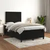 Image de Sommier À Lattes De Lit Avec Matelas Noir 120x200 Cm Velours Vidaxl