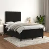 Image de Sommier À Lattes De Lit Avec Matelas Noir 120x200 Cm Velours Vidaxl