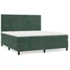 Image de Sommier À Lattes De Lit Et Matelas Vert Foncé 180x200cm Velours Vidaxl
