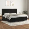 Image de Sommier À Lattes De Lit Et Matelas Noir 200x200 Cm Velours Vidaxl