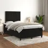Image de Sommier À Lattes De Lit Avec Matelas Noir 120x200 Cm Velours Vidaxl