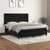 Image de Sommier À Lattes De Lit Et Matelas Noir 160x200 Cm Velours Vidaxl