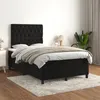 Image de Sommier À Lattes De Lit Avec Matelas Noir 120x200 Cm Velours Vidaxl