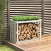Image de vidaXL Porte-bûches d’extérieur Blanc 108x52x74 cm Bois massif de pin 822632