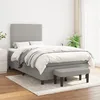 Image de Sommier À Lattes De Lit Avec Matelas Gris Clair 120x200cm Tissu Vidaxl