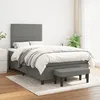 Image de Sommier À Lattes De Lit Avec Matelas Gris Foncé 120x200cm Tissu Vidaxl